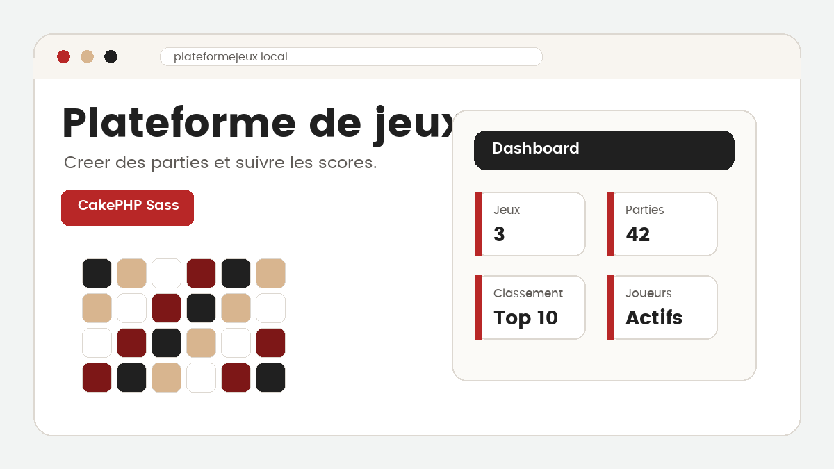 Preview du projet Plateforme de jeux