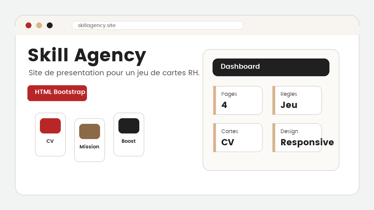 Preview du projet Skill Agency