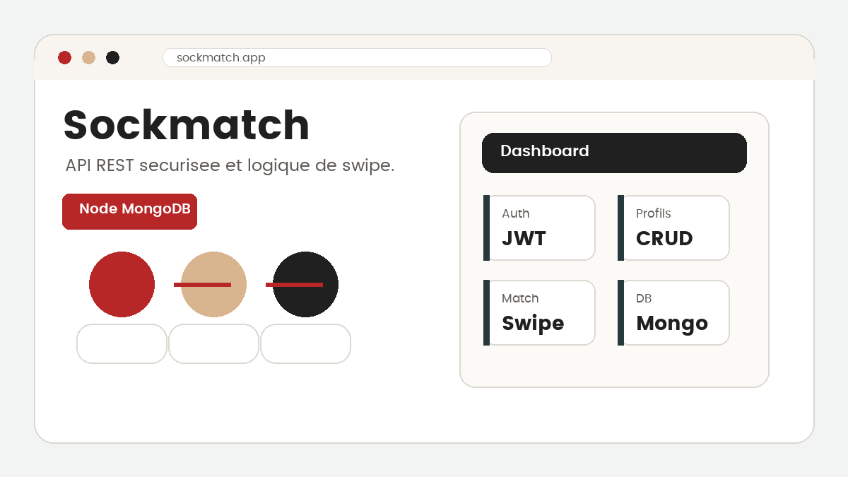 Preview du projet Sockmatch